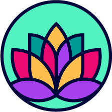 Mosaic lotus in circle